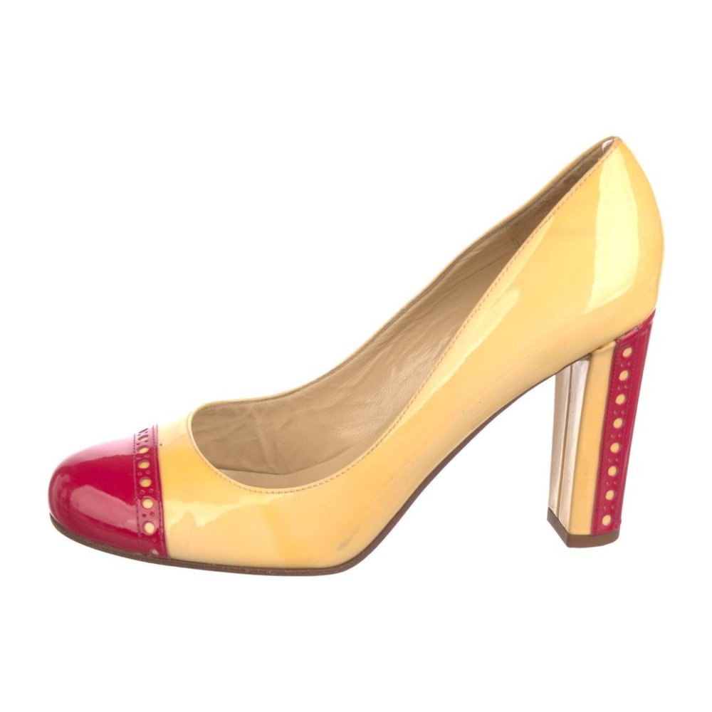 KATE SPADE New York Patent Leather color block pumps (8B)